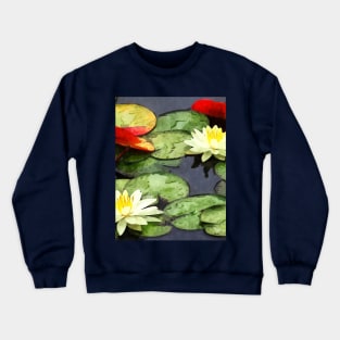 Water Lily Pond in Autumn Crewneck Sweatshirt